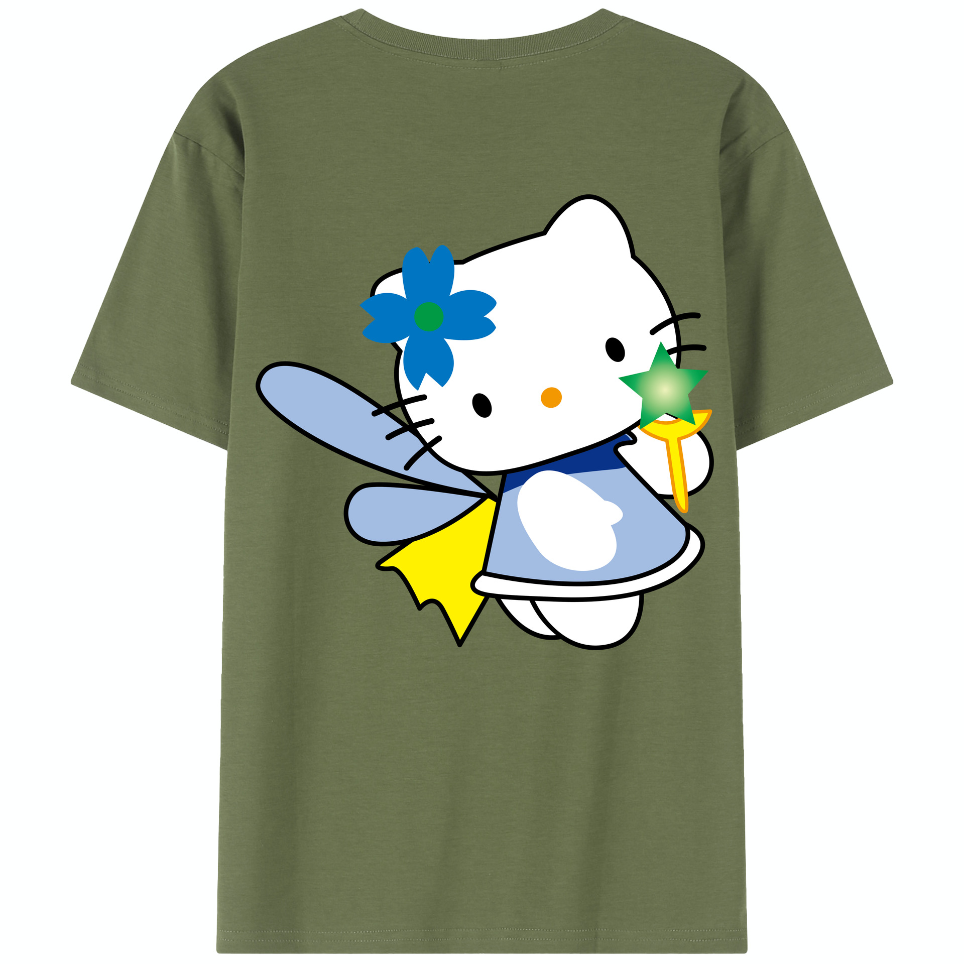 （画像用） Hello Kitty ハローキティ 綿100％半袖Tシャツ（背面プリント）